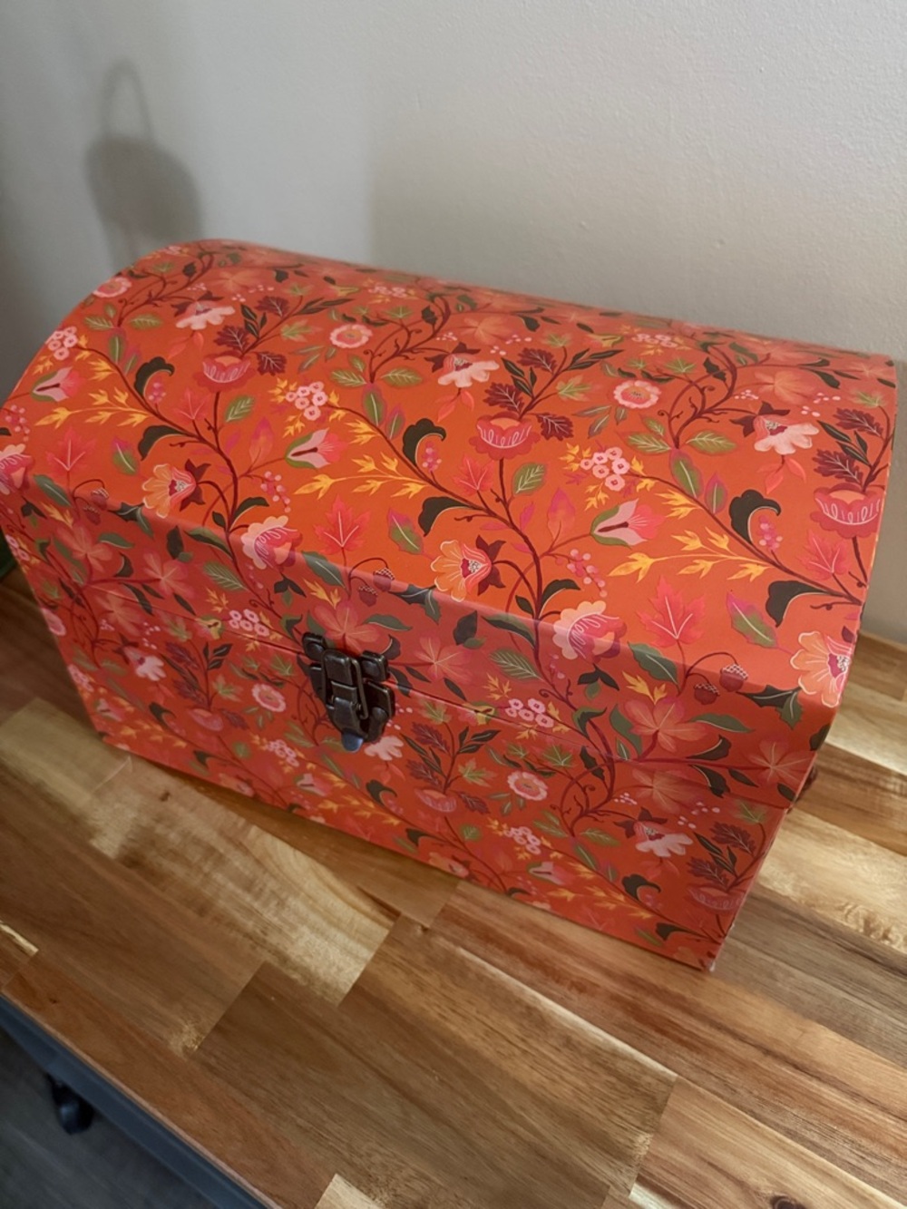 Floral Coral Storage Chest